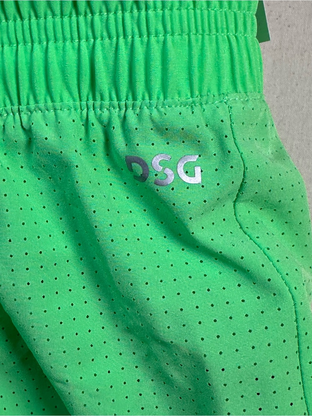 DSG Neon Green Women's Athletic Running Shorts Large - Picture 3 of 6